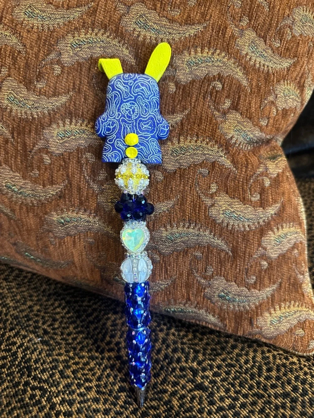 Funky and Fun Hand Crafted Pen with an Authentic Fuggler as the Focal